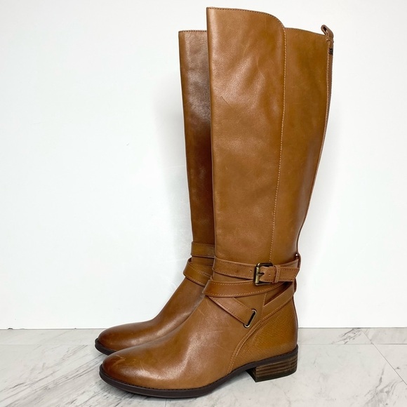 New! Sam Edelman Pansy Brown Leather Tall Boot 8M - Picture 1 of 15